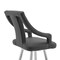 Armen Living Maxen 30" Gray Faux Leather and Brushed Stainless Steel Swivel Bar Stool LCMXBABSGR30 - alternate 3